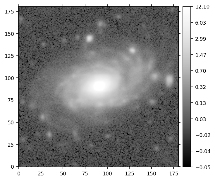 A postage stamp of the 2dFGRS galaxy TGN420Z151, a :math:`z\sim0.17` galaxy of brightness :math:`m_{i}\sim17.2` mag located in HSC tract 9813, patch 42..